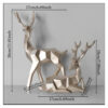 Deers Sculpture Resin Deer Statue Nordic Decoration Home Decor Statues Deer Figurines Modern Decoration Deers Tabletop Ornament
