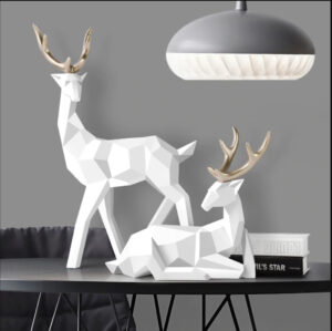 dee Deers Sculpture Resin Deer Statue Nordic Decoration Home Decor Statues Deer Figurines Modern Decoration Deers Tabletop Ornament