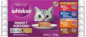 Whiskas Perfect Portions Food Trays for Cats - Chicken - Turkey - Beef - Salmon - 75g (24 Pack)