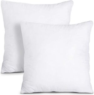Utopia Bedding Throw Pillows Insert (Pack of 2, White) - 18 x 18 Inches pillows