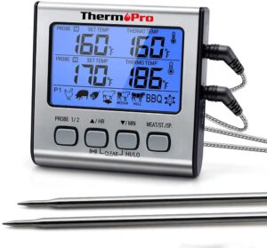 ThermoPro TP-17 Dual Probe Digital Cooking Meat Thermometer Large LCD Backlight Food Grill Thermometer