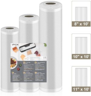 VPCOK Vacuum Sealer Bags 3 Rolls
