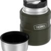 Thermos 16-Ounce Stainless King Vacuum-Insulated Food Jar with Folding Spoon (Army Green)