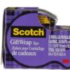 Scotch Tape Gift Wrap Tape 10.1m roll, 3 Rolls in Dispenser